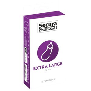 Secura Baklažán - extra veľký kondóm - 60mm (12ks)