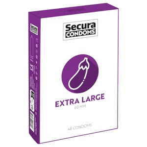 Secura Baklažán - extra veľké kondómy - 60mm (48ks)
