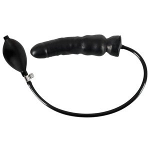 LATEX - nafukovacie dildo (čierne)