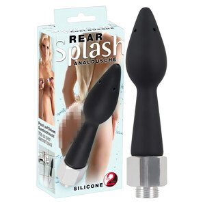 You2Toys - Rear Splash - kužeľová silikónová sprchová hlavica (čierna)