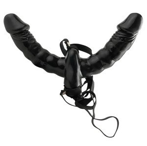 Nastaviteľný dvojitý vibrátor (čierny) - Fetish