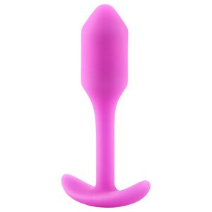 b-vibe Snug Plug 1 - análny kolík s vnútornou hmotnosťou (55g) - ružový