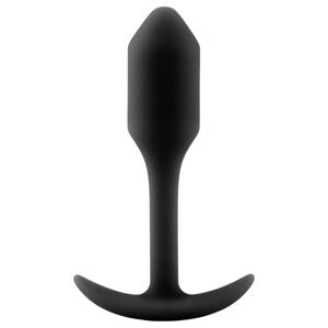 b-vibe Snug Plug 1 - análny kolík s vnútornou záťažou (55g) - čierny