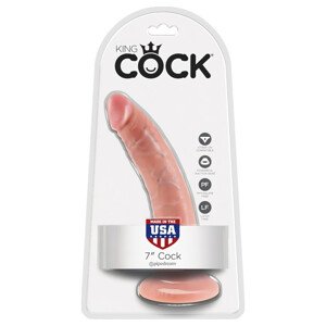 King Cock 7 dildo (18 cm) - prírodný
