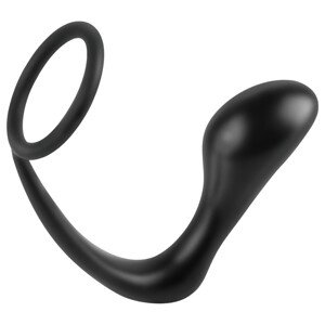 analfantasy ass-gasm - análny kolík s penisovým krúžkom (čierny)