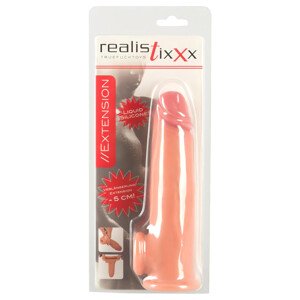 Realistixxx - erekčný krúžok predlžujúci návlek 19 cm (prirodzený)