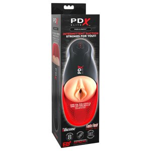 PDX Elite Fuck-O-Matic - nabíjateľný, sací masturbátor z umelou vagínou