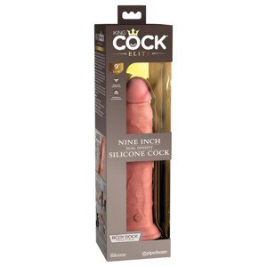 King Cock Elite 9 - prísavný, realistický dildo (23cm) - prirodzený