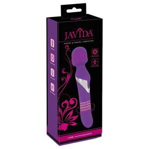 Javida Wand & Pearl - 2v1 masážny vibrátor (fialový)