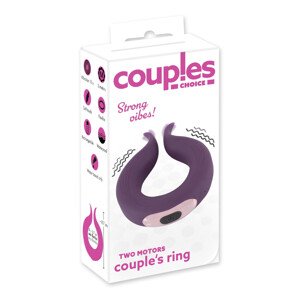 Couples Choice - nabíjateľný dvojmotorový erekčný krúžok (fialový)