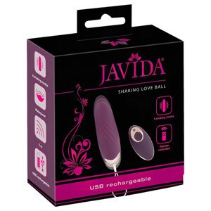 Javida Shaking Love - rádiové, pulzujúce vibračné vajíčko (fialové)
