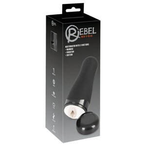 Rebel 3 Function - akumulátorový, zohrievací umelý masturbačný rukáv