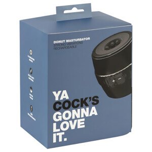 Ya Cock's Donut - nabíjateľný, vodotesný mužský masturbátor (čierny)