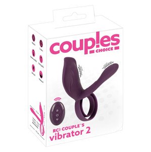 Couples Choice - nabíjateľný, rádiový erekčný krúžok (fialový)