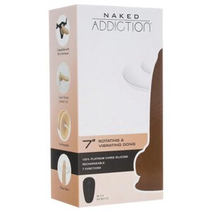 Naked Addiction Rotating 7 - rotačný vibrátor (18cm) - prírodný