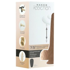 Naked Addiction Thrusting 7,5 - tlačiaci vibrátor (19cm) - prírodný