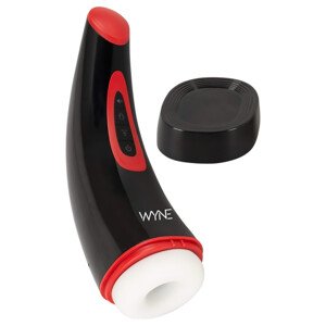 WYNE 03 - nabíjateľný, vibro-sací masturbátor (čierny)