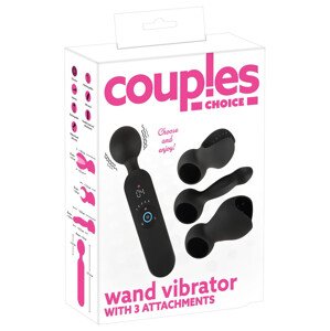 Couples Choice - nabíjací, zohrievací masážny vibrátor (čierny)