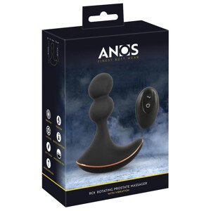 ANOS - 2-motorový rotačný análny vibrátor (čierny)