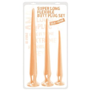 You2Toys - extra dlhá sada plug dild (3-dielna) - prírodná