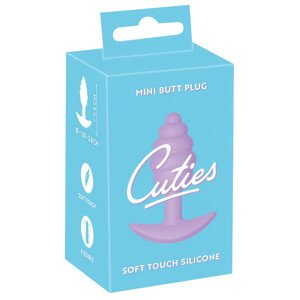 Cuties Mini Butt Plug - silikónový análny kolík - fialový (2,8 cm)
