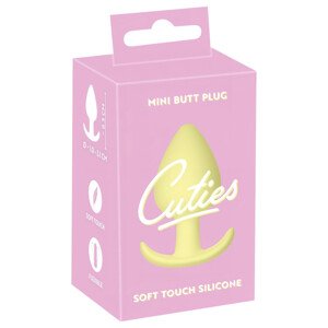 Cuties Mini Análny Kolík - silikónový análny kolík - žltý (3,1cm)