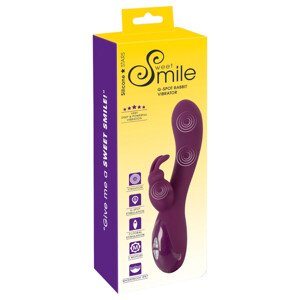 SMILE - nabíjací vibrátor s 3 motormi a klitorisovým ramenom (fialová)