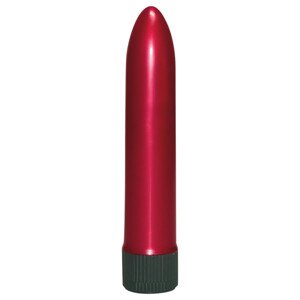 Mini vibrátor - perlová červená
