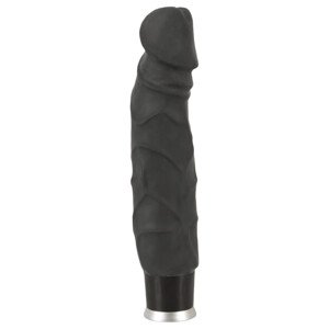 Nature Skin - realistický vibrátor - čierny (22 cm)