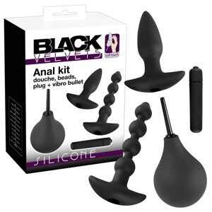 Black Velvet análna sada vibrátorov (4-dielna)