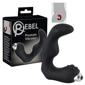 Rebel - zahnutý prostata vibrátor (čierny)