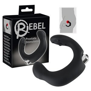 Rebel - zakrivený prostaty vibrátor (čierny)