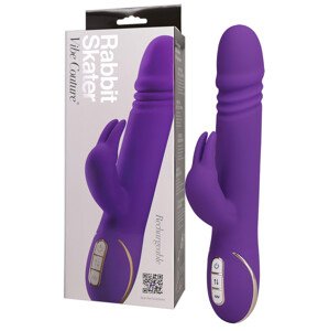 Vibe Couture Rabbit Skater - Fialový zajačikov posúvací vibrátor