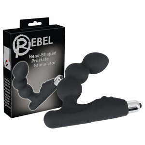 Rebel - guličkový prostatový vibrátor (čierny)
