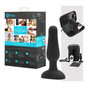 b-Vibe Novice - začiatočnícky análne vibrátor (čierny)