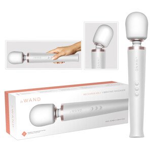 le Wand - exkluzív, nabíjací masážny vibrátor (biely)