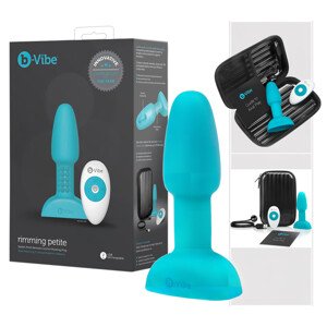 b-Vibe Rimming - rotačný korálkový anál vibrátor (tyrkysový)