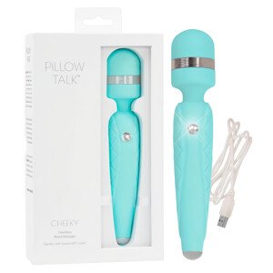 Pillow Talk Cheeky Wand - akumulátorový masážny vibrátor (tyrkysová)