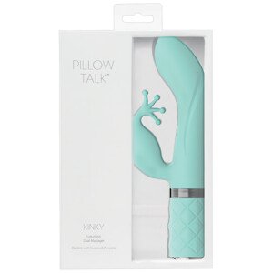 Pillow Talk Kinky - nabíjací, 2-motorový G-bod vibrátor (tyrkysový)