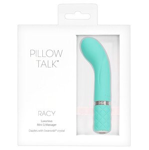 Pillow Talk Racy - nabíjateľný, úzky G-bod vibrátor (tyrkysový)