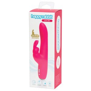 Vodotesný vibrátor s krivkou Happyrabbit Curve Slim - (růžový)