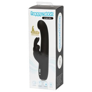 Happyrabbit G-Spot Slim - vibrátor (čierny)