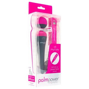 PalmPower Wand - masážny vibrátor s powerbankom (ružovo-sivý)