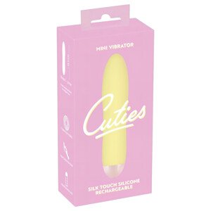 Cuties Mini Yellow - akumulátorový, silikónový vibrátor (žltý)