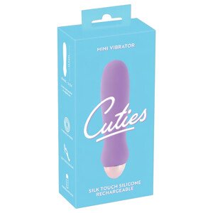 Cuties Mini Purple - nabíjací silikónový vibračný prútik (fialový)