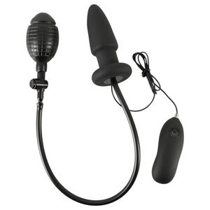 You2Toys - nafukovací análny rozťahovač vibrátor (čierny)