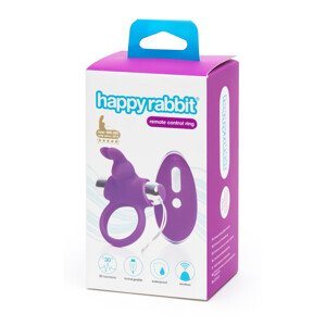 Happyrabbit - nabíjateľný, rádiový erekčný krúžok (fialovo-strieborný)