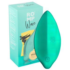 ROMP Wave - nabíjateľný vodotesný klitorisový vibrátor (zelený)