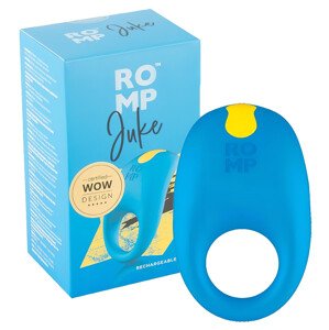 ROMP Juke - vodotesný vibračný krúžok na penis (modrý)