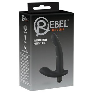 Rebel Naughty Finger - prostatický vibrátor (čierny)